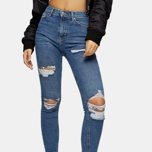 Topshop Jamie ripped skinny jeans